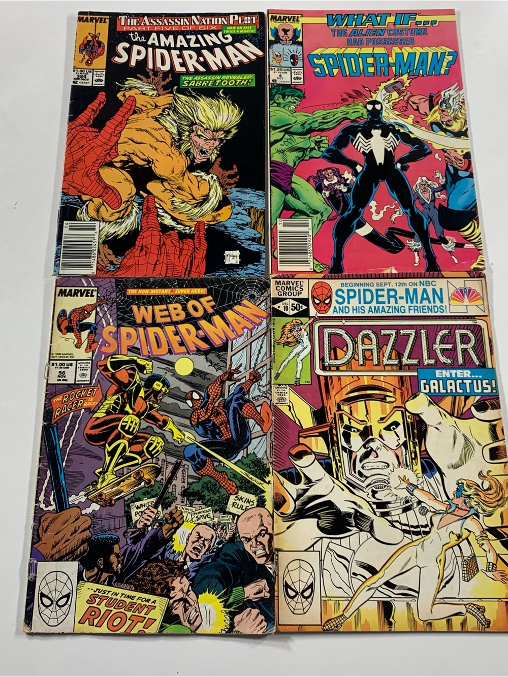 Marvel What If Spider-Man #4 w/ The Amazing Spider-Man Sabertoth lot of 4